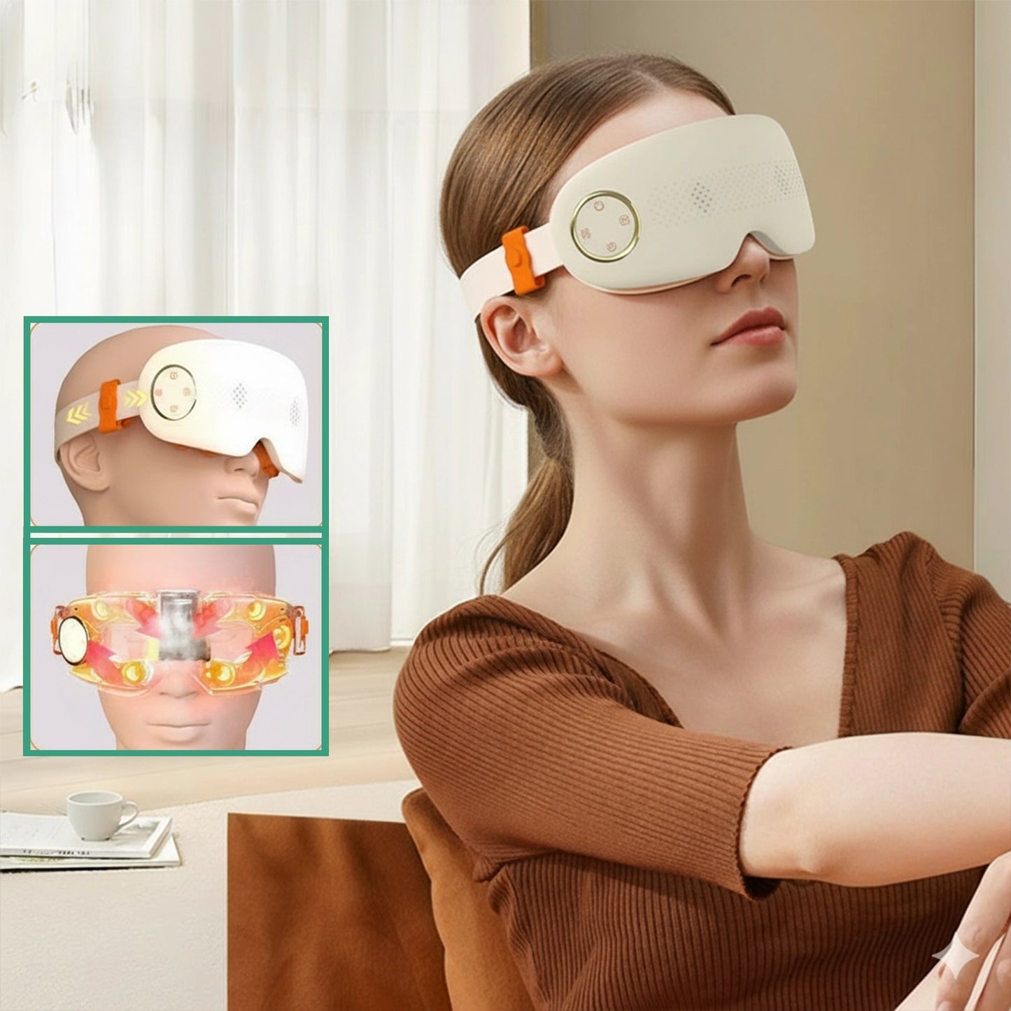 Masque Oculaire Massant V2 – Technologie Vapeur Active